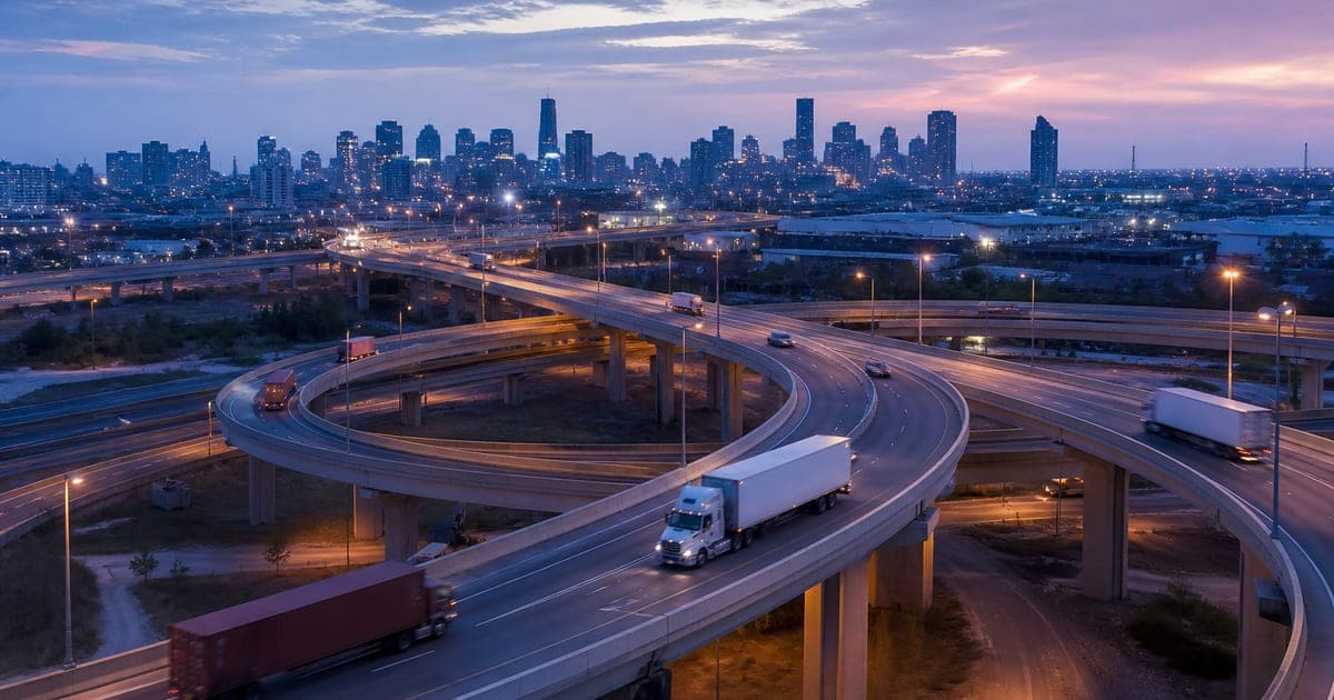 City freight lanes and highway corridors